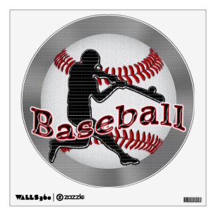 Cool Baseball Decals with Techno Batter and Ball
