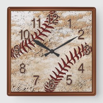 Cool Baseball Man Cave Wall Decor Baseball Clock by YourSportsGifts at Zazzle
