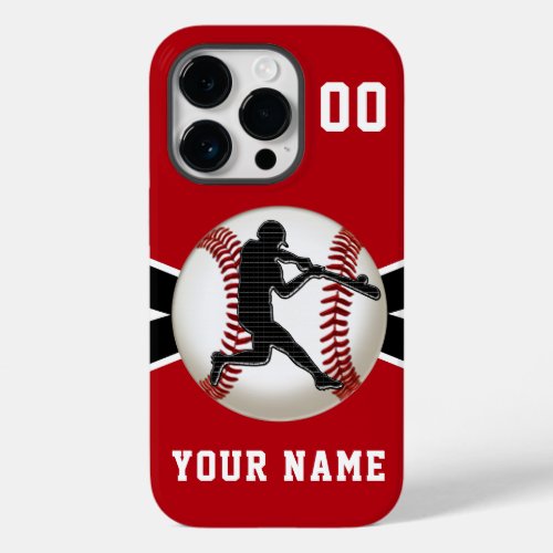 Cool Baseball Phone Case with Name and Number