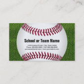Cool Baseball Softball Coach Player Trainer Staff Business Card (Back)