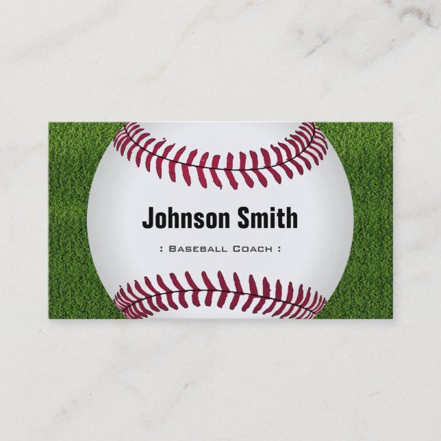 Cool Baseball Softball Coach Player Trainer Staff Business Card (Front)