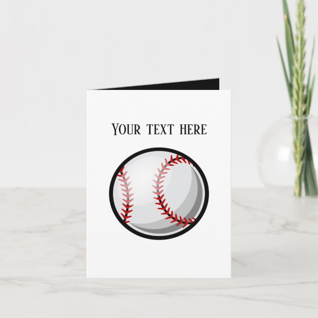 Cool Baseball sports add message  Card (Front)