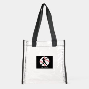 Cool Baseball sports customizable Clear Tote Bag