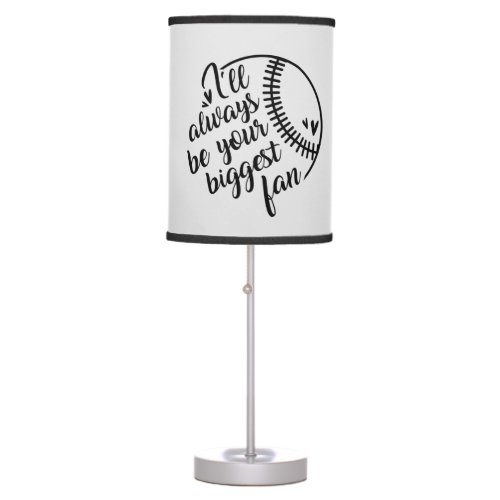 cool baseball sports fan word art table lamp