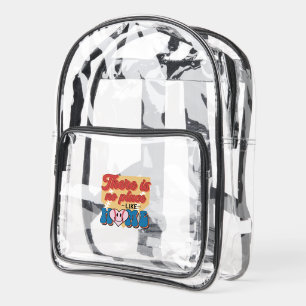 Cool Baseball sports home word art Clear Backpack