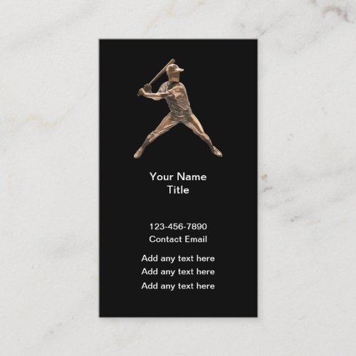 Cool Baseball Sports Theme Business Cards
