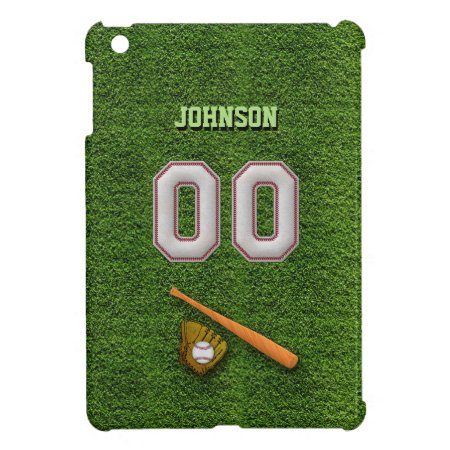 Cool Baseball Stitches - Custom Number 00 And Name Ipad Mini Cover