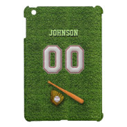 Cool Baseball Stitches - Custom Number 00 And Name Ipad Mini Cover at Zazzle