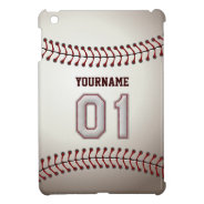 Cool Baseball Stitches - Custom Number 01 And Name Cover For The Ipad Mini at Zazzle