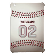 Cool Baseball Stitches - Custom Number 02 And Name Case For The Ipad Mini at Zazzle