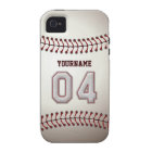 Cool Baseball Stitches - Custom Number 04 and Name