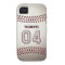 Cool Baseball Stitches - Custom Number 04 and Name