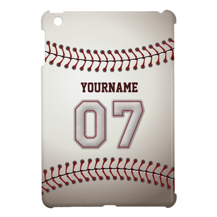 Cool Baseball Stitches   Custom Number 07 and Name iPad Mini Covers