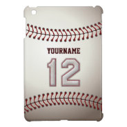 Cool Baseball Stitches - Custom Number 12 And Name Ipad Mini Cover at Zazzle