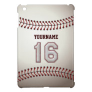 Cool Baseball Stitches - Custom Number 16 And Name Cover For The Ipad Mini at Zazzle