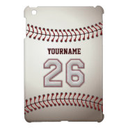 Cool Baseball Stitches - Custom Number 26 And Name Ipad Mini Cover at Zazzle
