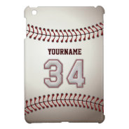 Cool Baseball Stitches - Custom Number 34 And Name Cover For The Ipad Mini at Zazzle