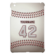 Cool Baseball Stitches - Custom Number 42 And Name Ipad Mini Case at Zazzle
