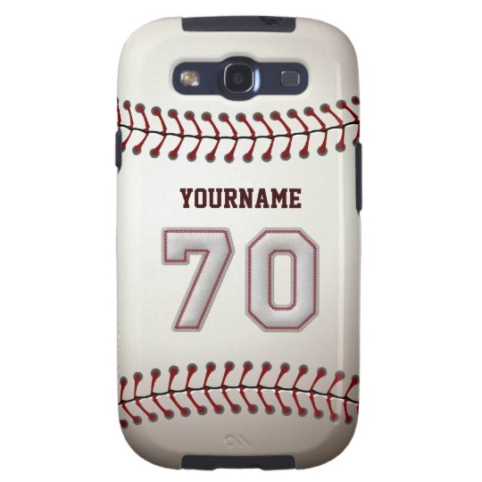Cool Baseball Stitches - Custom Number 70 and Name Galaxy S3 Cover