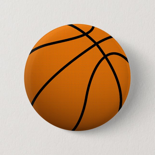 Cool Basketball and Custom Sports B Ball Button (Front)