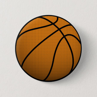 Cool Basketball and Custom Sports B Ball Pinback Button