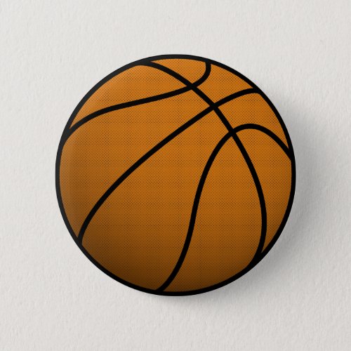 Cool Basketball and Custom Sports B Ball Pinback Button