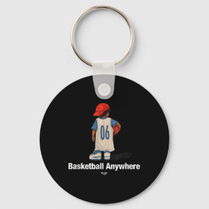 Cool Basketball Anywhere With A Basketball Kid Pla Keychain