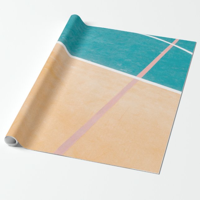 Cool Basketball Artwork Wrapping Paper (Unrolled)