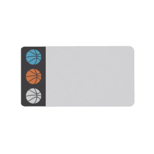 COOL BASKETBALL Bar Bat Mitzvah Matching Labels