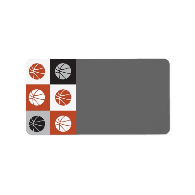 COOL BASKETBALL Bar Mitzvah Print Your Own Label (Front)