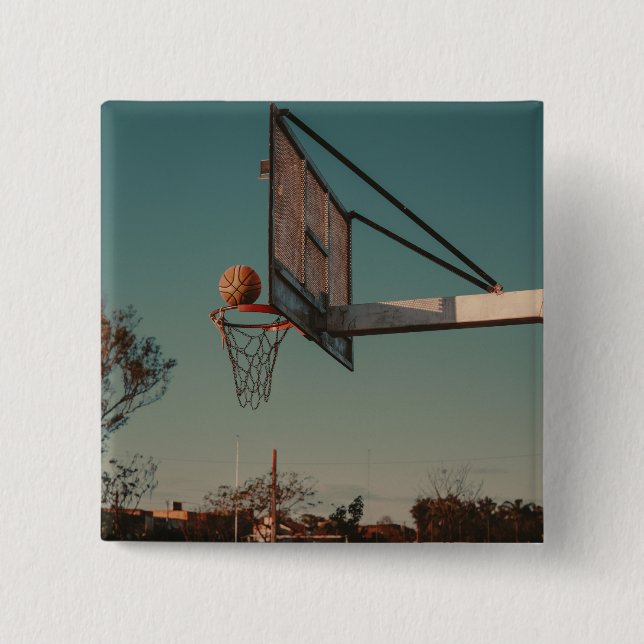 Cool Basketball Button (Front)