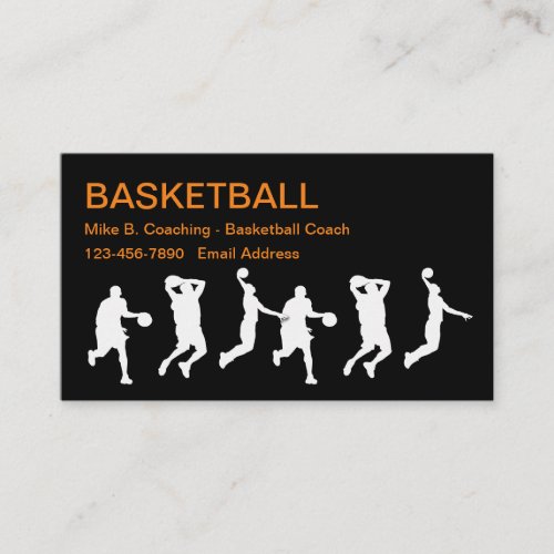 Cool Basketball Coach Business Cards