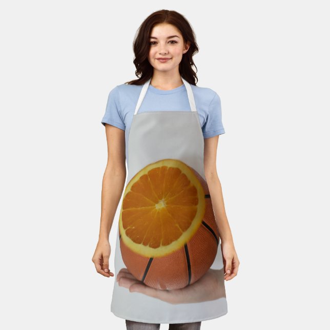 Cool Basketball Design Apron (Worn)