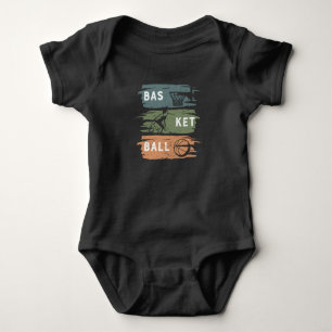 Cool Basketball Design with 3 colors Baby Bodysuit