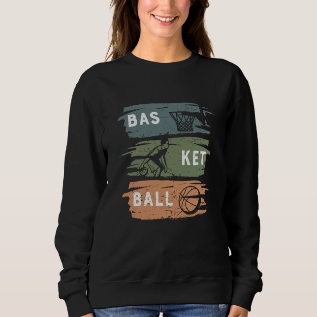 Cool Basketball Design with 3 colors Sweatshirt (Front)