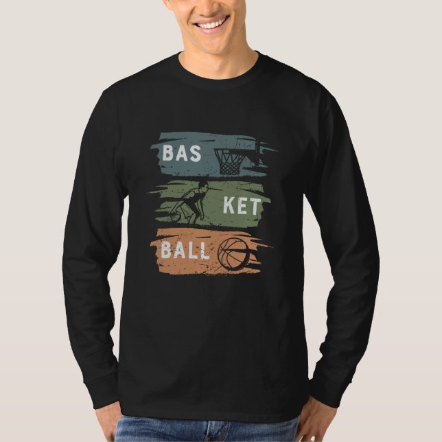 Cool Basketball Design with 3 colors T-Shirt (Front)