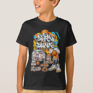 Cool Basketball Graffiti Style Illustration Graphi T-Shirt