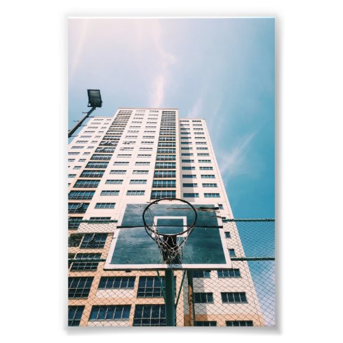 Cool Basketball Hoop Photo Print