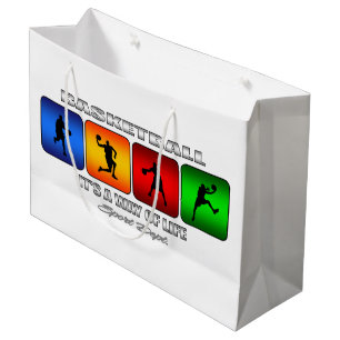Cool Basketball It Is A Way Of Life Large Gift Bag