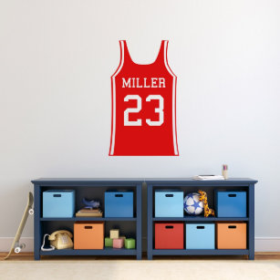 Basketball Jersey — Sports Gear Dry Erase Wall Decor— Not a Decal