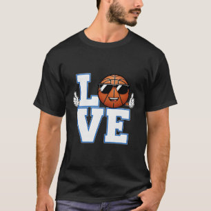 Cool Basketball Love Design Funny Basketball Fan T-Shirt