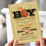 Cool Basketball 'Oh Boy' Baby Shower Invitation