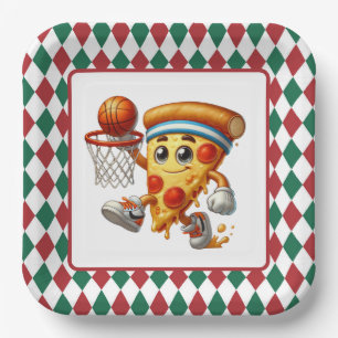 Cool Basketball pizza party  Paper Plates