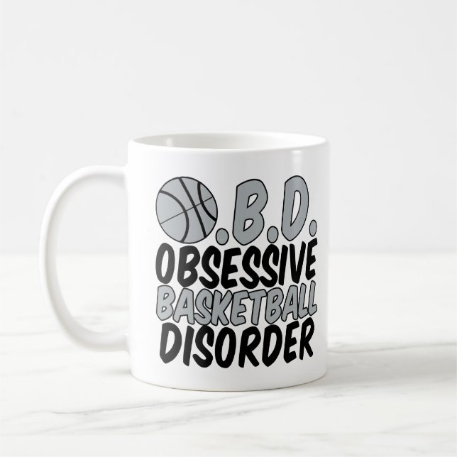 Cool Basketball Player Humor Black Grey Kids Coffee Mug (Left)