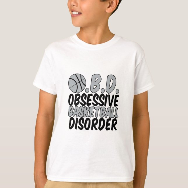 Cool Basketball Player Humor Black Grey Kids T-Shirt (Front)