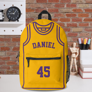 Cool Basketball Player Name and Number Customized Printed Backpack