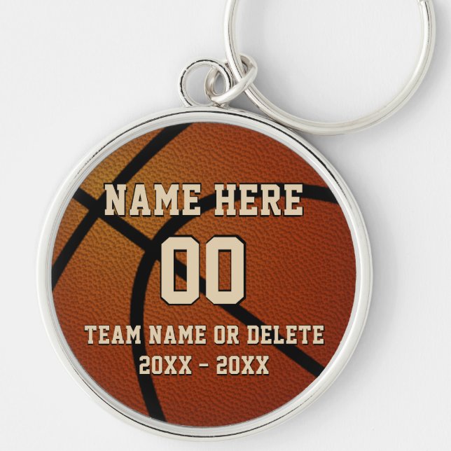 Cool Basketball Senior Night Gifts PERSONALIZED Keychain (Front)