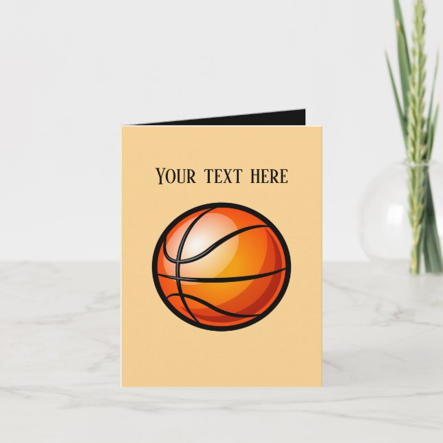 Cool Basketball sports add message  Card (Front)