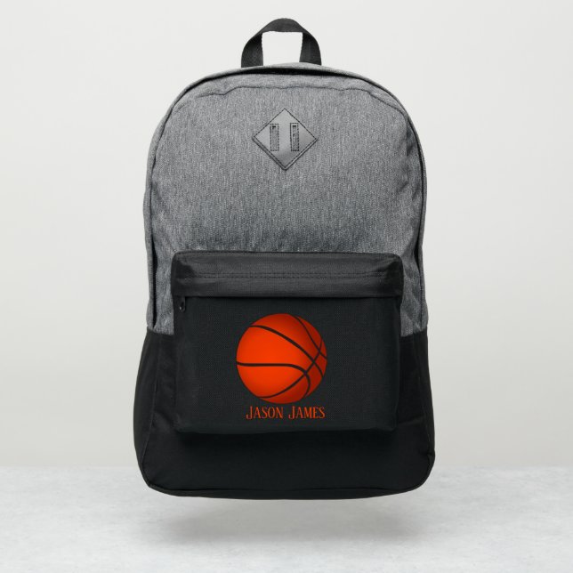 Cool Basketball sports lovers add name Port Authority® Backpack (Front)