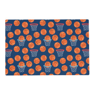 cool Basketball sports tiled party  Placemat